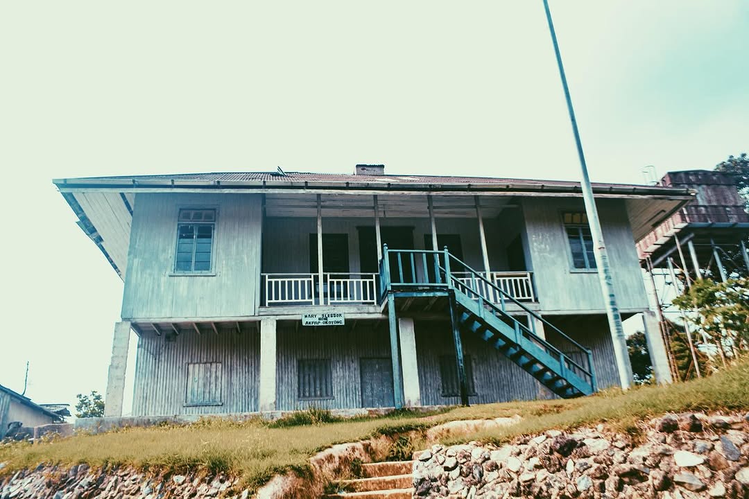 The front view of Mary Slessor Home in Okoyong, Odukpani, Cross River State.