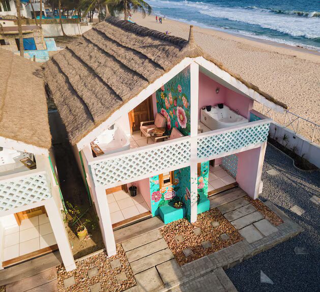 Aerial view of the Lobster Beach Resort, Lagos