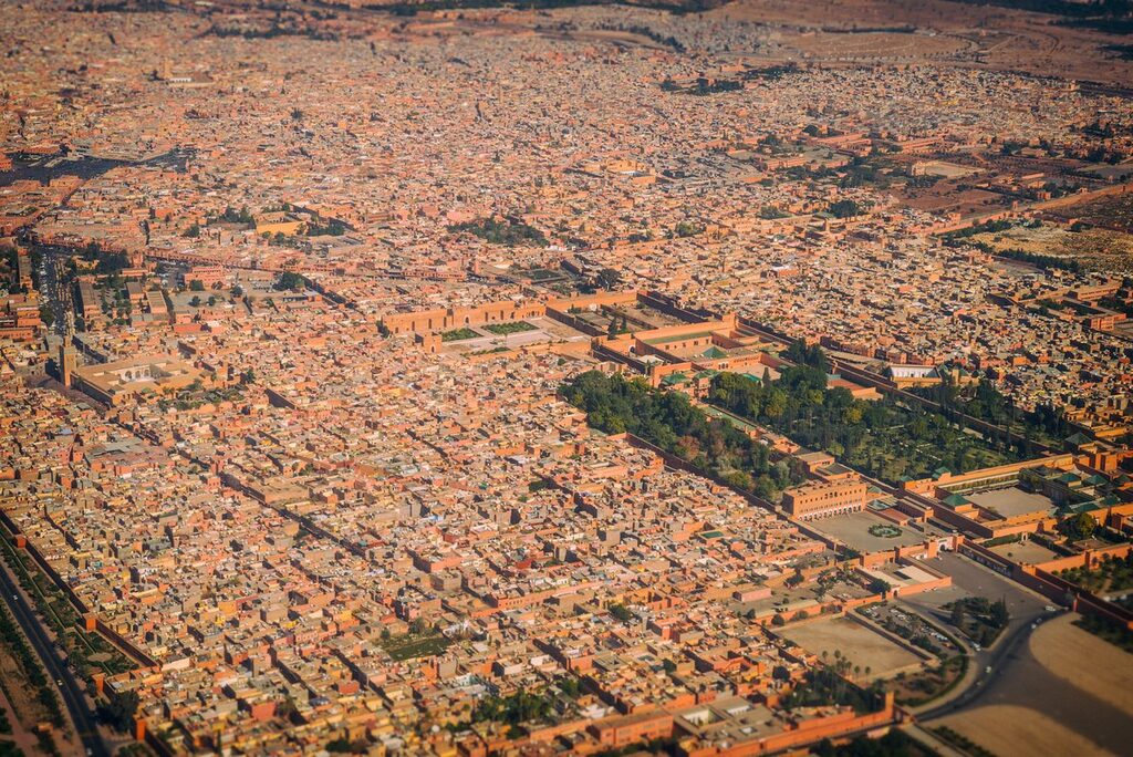 Aerial view of the City of Marrakech