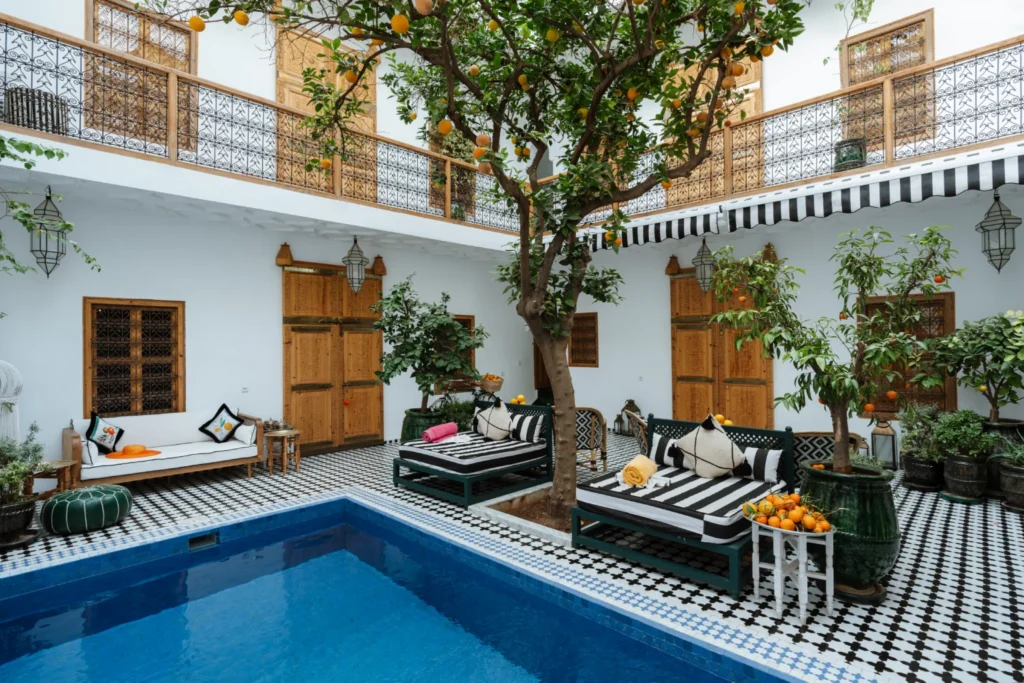 The Riad Botanica courtyard