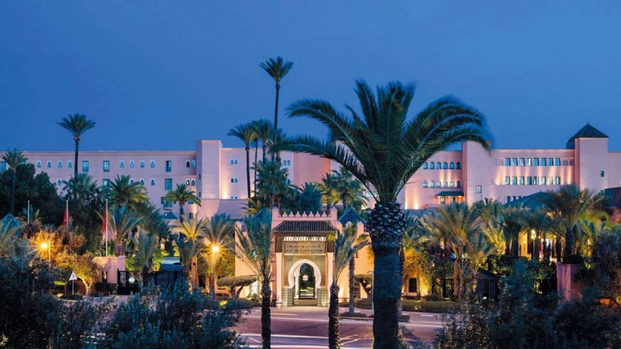 La Mamounia Marrakech Hotel at sunset
