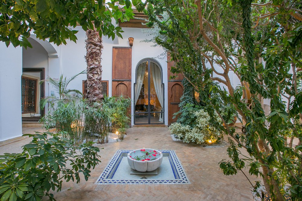 The patio of Riad L'Orangeraie in Marrakech